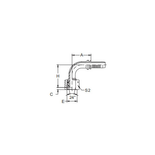 20591-90°মেট্রিক মহিলা 24°শঙ্কু ও-রিং H.T.